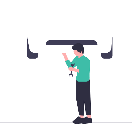 Illustration of car repair service